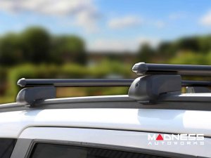 Alfa Romeo Stelvio Roof Rack Cross Bars - for models w/ factory roof rails - Black (2017-2025) Alfa Romeo Stelvio Roof Rack Cross Bars - for models w/ factory roof rails - Black (2017-2025)